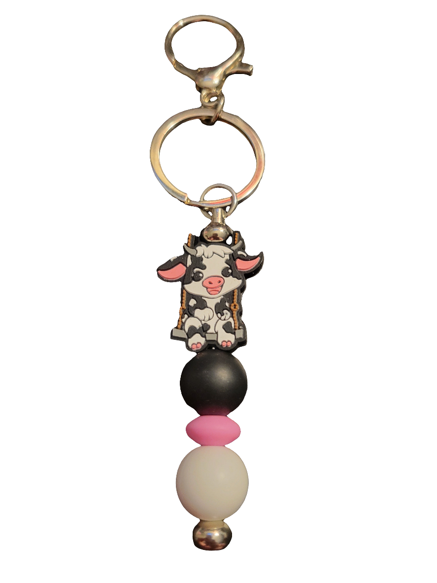 Black Cow Bar Keychain